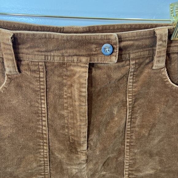 Boden Women’s Wide Leg Corduroy Pants Size M 8R Brown Preppy Academia Timeless - Picture 3 of 9